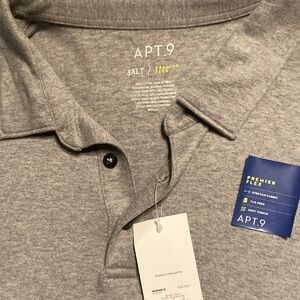 Apt. 9 Heather Gray Polo Shirt 3XLT
